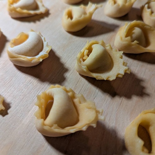 Homemade tortellini